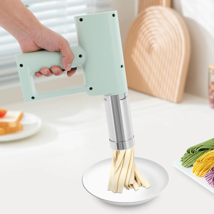 Electric Stainless Steel Pasta Maker,White/Green 5 Molds Kitchen Pasta Machine 22*20.5Cm for Home Kitchens