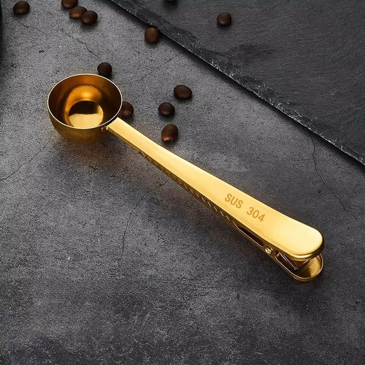 Coffee Spoon Measuring Beans Coffee Powder Sealing Clip Measuring Utensils Bean Measuring