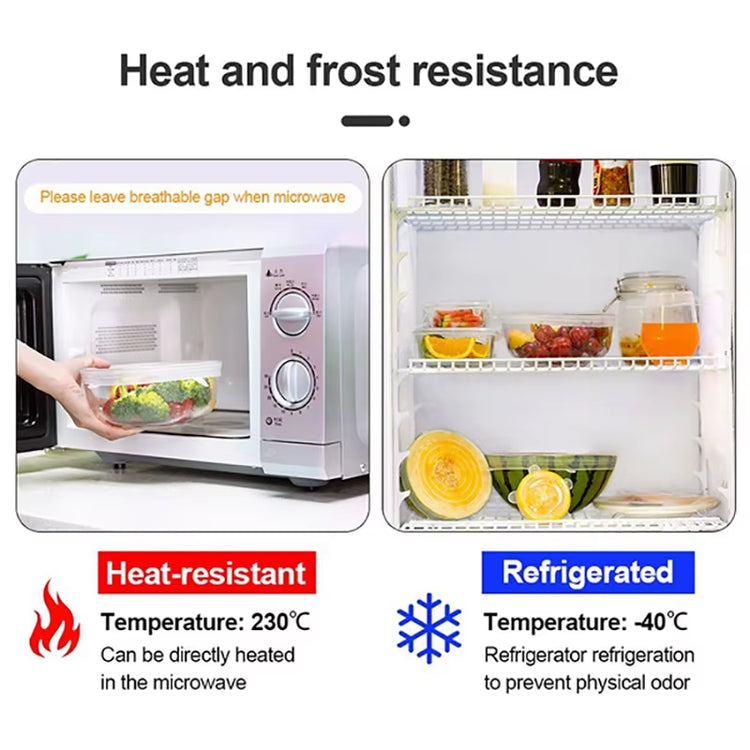 6/12/24PCS Food Silicone Cover Fresh-Keeping Stretch Lid Reusable Airtight Cap Wrap Kitchen Accessories Refrigerator Storage