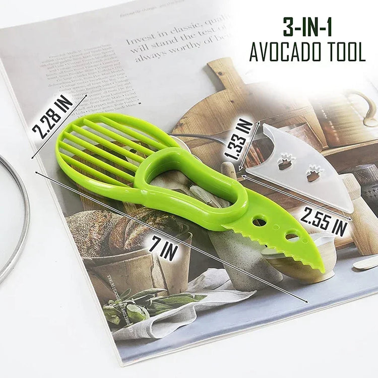 3 in 1 Avocado Slicer Shea Corer Plastic Knife Fruit Peeler Cutter Pulp Separator for Home Kitchen Gadgets Fruit Vegetable Tools