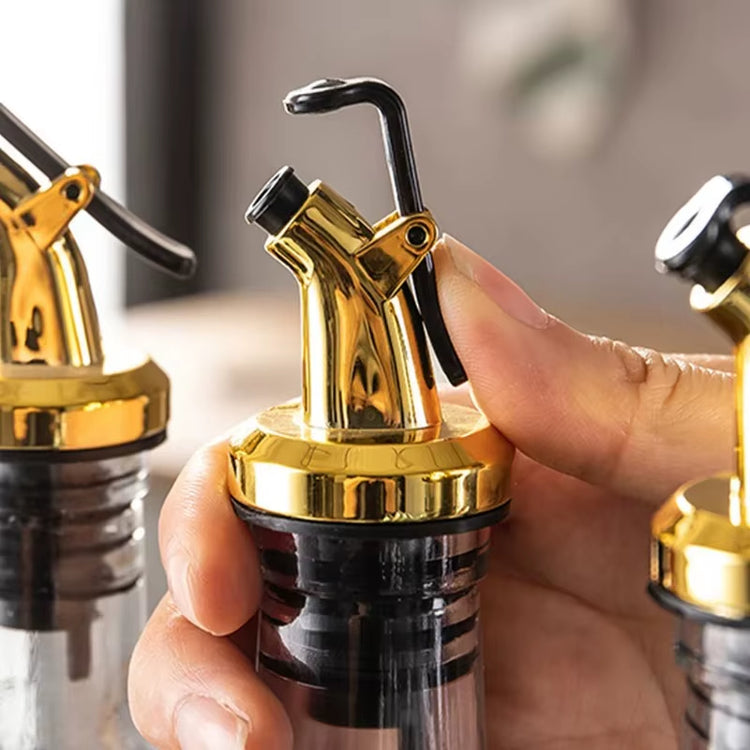 2Pcs Oil Bottle Stopper Kitchen Press Type Oil Guide Nozzle Sealed Leakproof Spray Soy Sauce Seasoning Bottle Oil Nozzle Plug