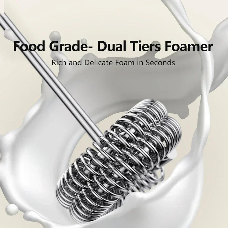 Cordless Electric Milk Frother, USB Recharge Mini Blender for Coffee Cappuccino Foam Maker Whisk 3 Speeds Handheld Milk Foamer