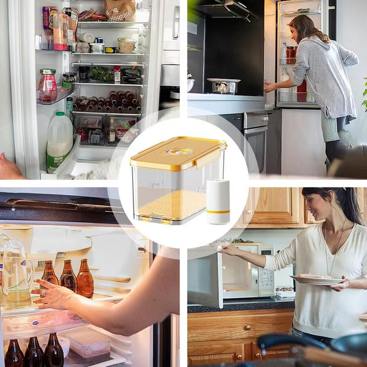 Food Sealed Box Storage Containers with Vacuum Pump Fresh-Keeping Storage Box Sealed Food Jar with Lid Vacuum Storage Box