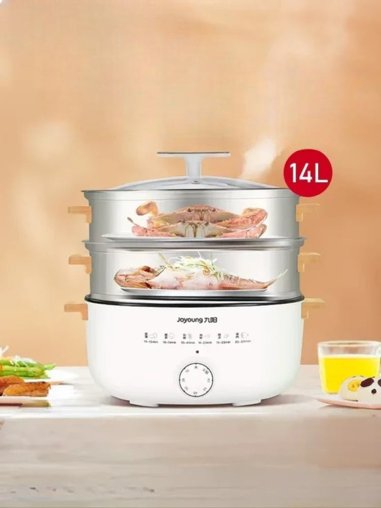 220V Electric Heated Steamer Food Household Multi-Functional Three-Layer Stainless Steel Large-Capacity Vegetable Cooke C