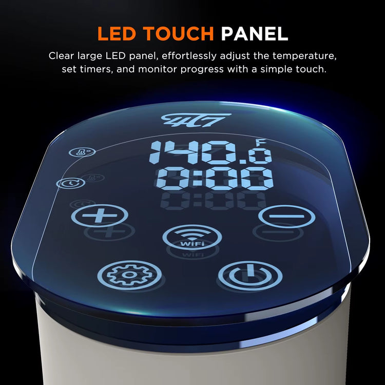 Sous Vide Machine 1100W, Sous Vide Precision Cooker, Ultra Quiet Immersion Circulator with Recipes, Accurate Temperature Control