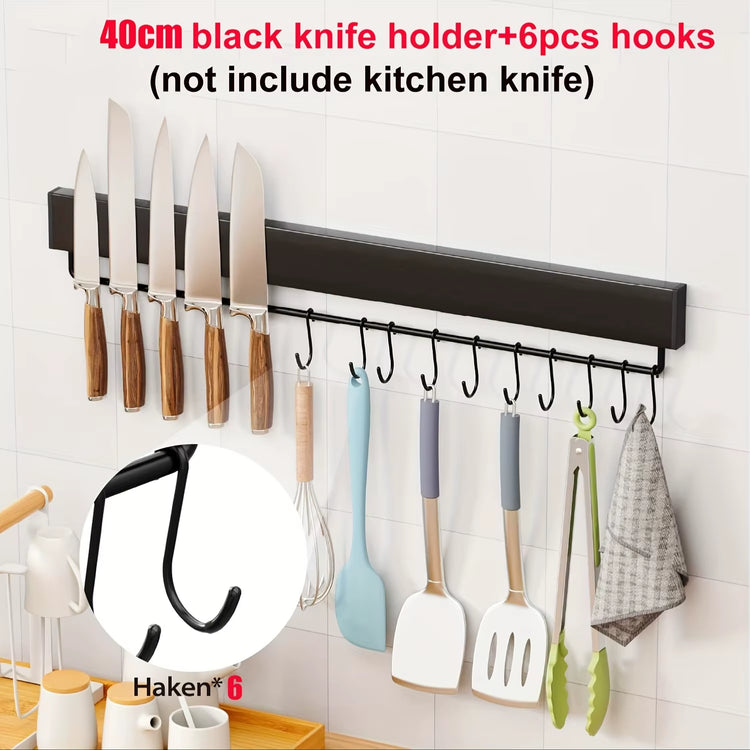 40CM 50CM Stainless Steel Knife Stand Magnetic Knife Holder Wall Block Storage Rack for Knives Kitchen Accessories Organizer