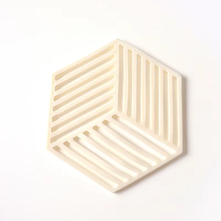 1/3/6PCS Rubber Tableware Insulation Mat Coaster Cup Hexagon Mats Pad Heat-Insulated Bowl Placemat Home Decor Eco-Friendly