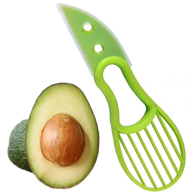 3 in 1 Avocado Slicer Shea Corer Plastic Knife Fruit Peeler Cutter Pulp Separator for Home Kitchen Gadgets Fruit Vegetable Tools