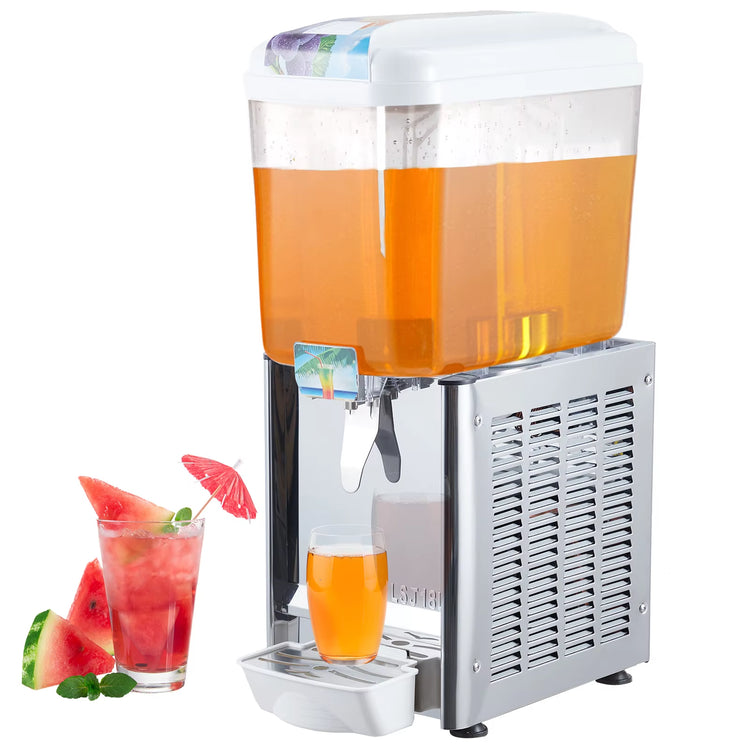 Commercial Beverage Dispenser, 1 Tank 10L(18L) , Commercial Juice Dispenser 180W Ice Tea Drink Dispenser, 41°F-54°F Cooling
