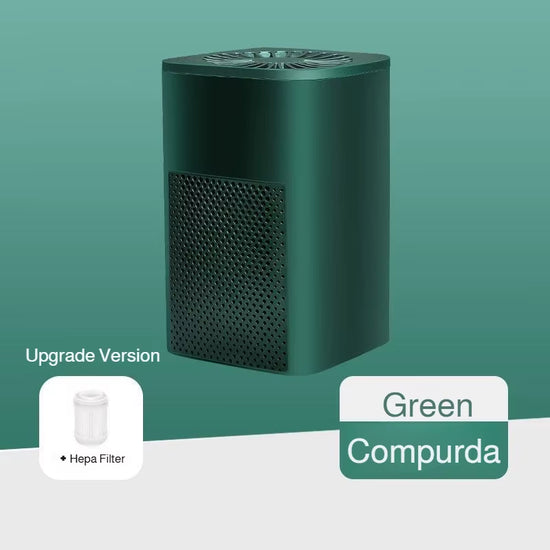 Home Air Purifier Mini Indoor Blue Light Negative Ion Air Freshener with HEPA Filter for Office