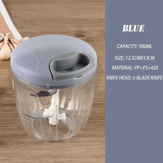 500/900ML Manual Meat Mincer Garlic Chopper Rotate Garlic Press Crusher Vegetable Onion Cutter Kitchen Cooking Accessories