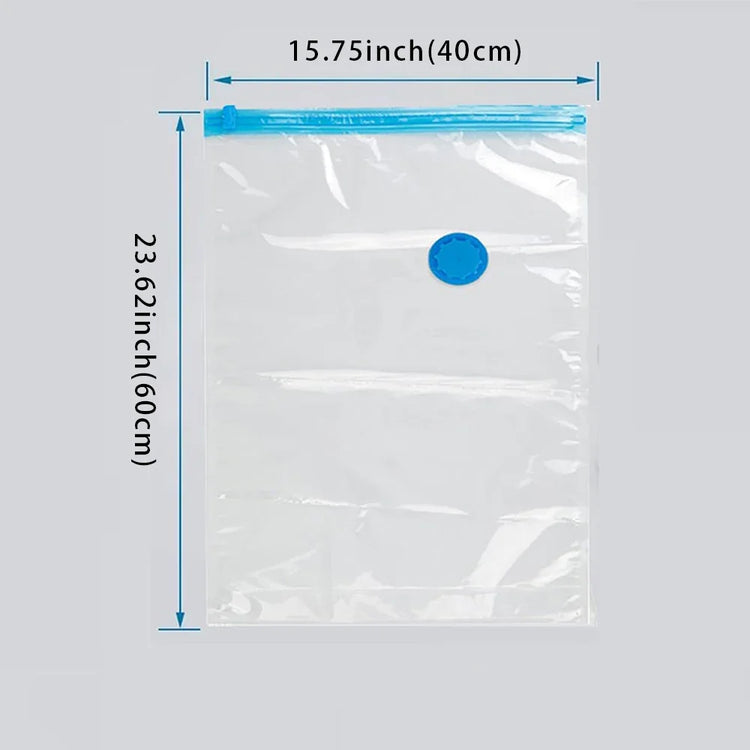 6 Pack Vacuum Storage Bags with Hand Pump Space Saver Vacuum Seal Storage Bags for Clothing Bedding Travel Lugggage Organizer