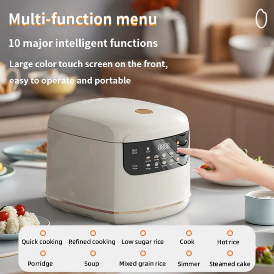 Electric Rice Cooker 2L 1-3 People Multi Cooker Non-Stick Pot Smart Mechanical Multicooker Steamed Mini Rice Pot for Home
