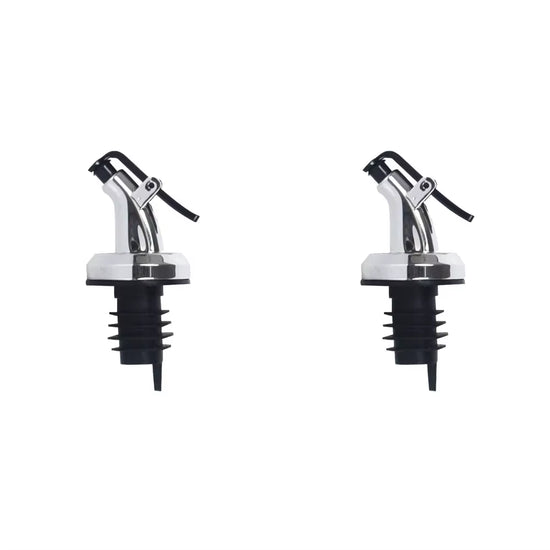 2Pcs Oil Bottle Stopper Kitchen Press Type Oil Guide Nozzle Sealed Leakproof Spray Soy Sauce Seasoning Bottle Oil Nozzle Plug