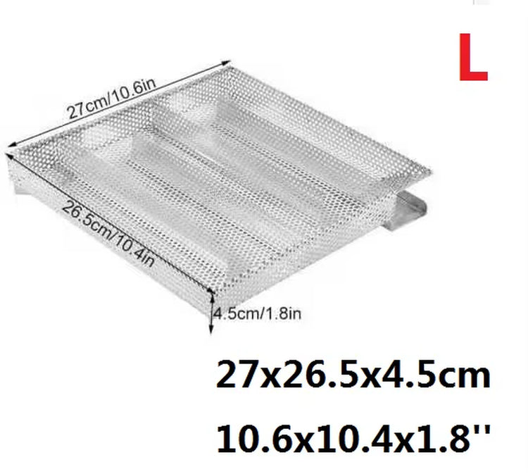 Stainless Steel Pellet Smoke Generator Cooking Tool for BBQ Grill Hot or Cold Smoking Box Grill Meat Fish Cheese Barbecue Tool