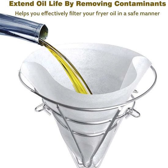 40 Pcs Fryer Oil Filter Cone Filters Non-Woven Filter Cones Cooking Oil Filter Cones Filter Kitchen Restaurants Hotels Accessory