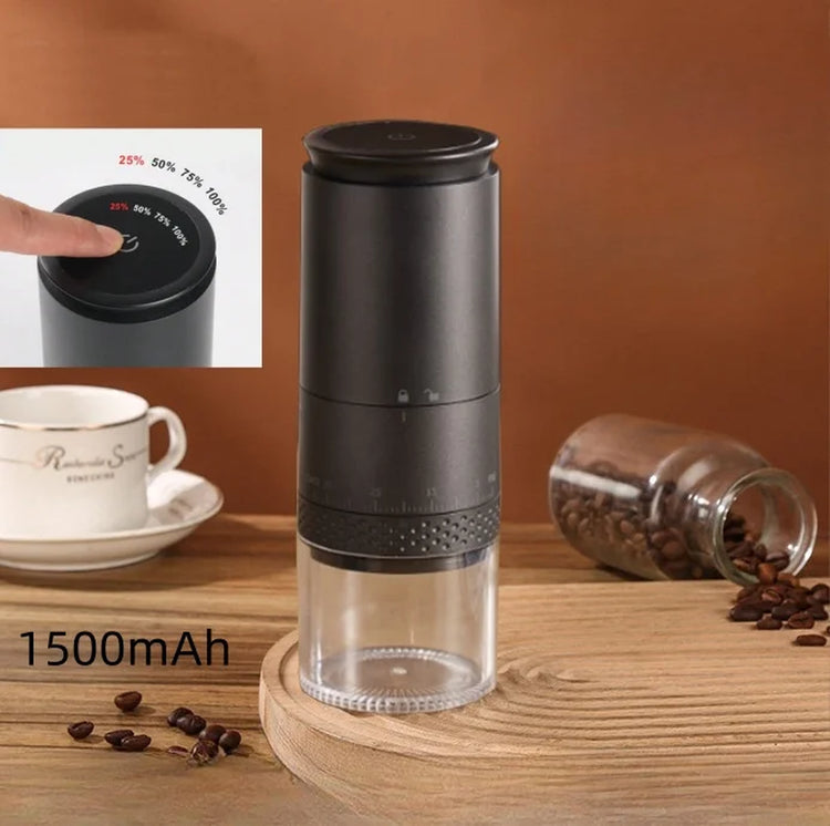 New Portable USB Electric Coffee Bean Grinder 38 Gears External Adjustable 1500Mah Rechargeable Household Mini Coffee Machine