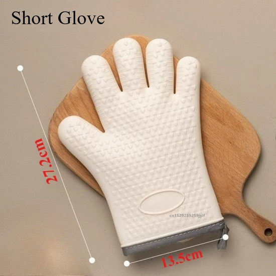 1PC Anti-Scald Thickened Silicone Gloves Heat Resistant Microwave Oven Baking Gloves BBQ Gloves Anti-Slip Heat Insulation Mitts