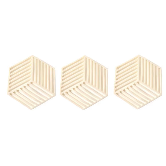 1/3/6PCS Rubber Tableware Insulation Mat Coaster Cup Hexagon Mats Pad Heat-Insulated Bowl Placemat Home Decor Eco-Friendly