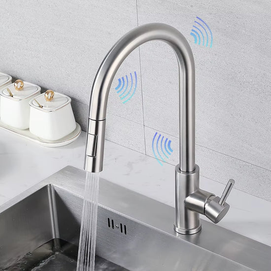 Smart Touch Kitchen Faucets Crane for Sensor Kitchen Water Tap Sink Mixer Rotate Touch Faucet Sensor Water Mixer KH-1015