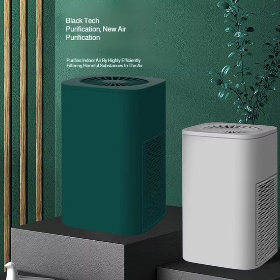 Home Air Purifier Mini Indoor Blue Light Negative Ion Air Freshener with HEPA Filter for Office