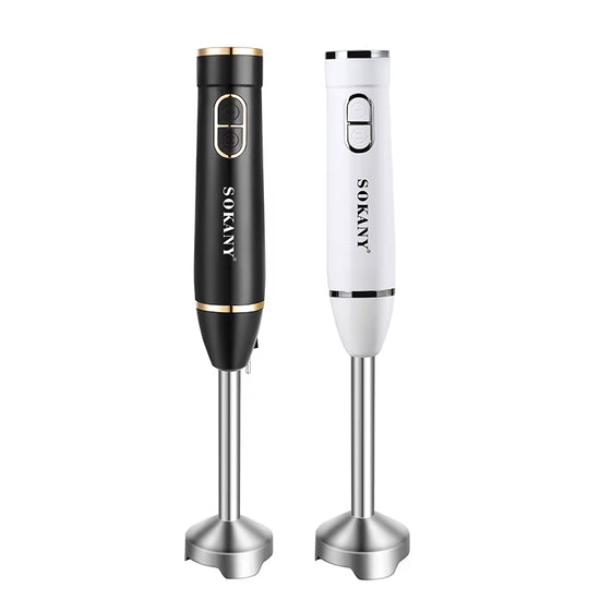 Immersion Blender Handheld,300W Multi-Purpose Hand Blender, 2 Speed Stick Blender,Black/White