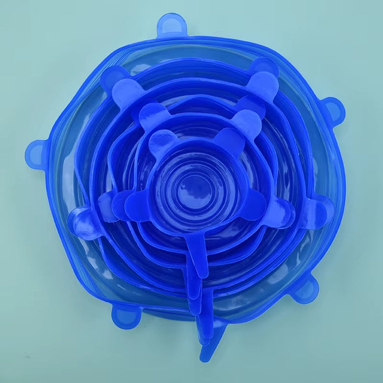 6/12/24PCS Food Silicone Cover Fresh-Keeping Stretch Lid Reusable Airtight Cap Wrap Kitchen Accessories Refrigerator Storage