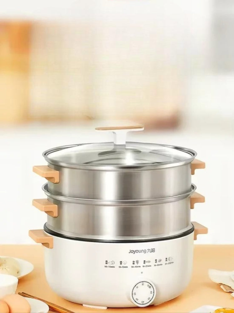 220V Electric Heated Steamer Food Household Multi-Functional Three-Layer Stainless Steel Large-Capacity Vegetable Cooke C