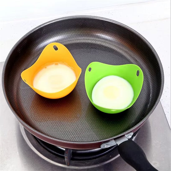 4Pcs Silicone Egg Poacher Mold Poaching Pods Egg Mold Bowl Rings Cooker Boiler Kitchen Cooking Accessories Pancake Maker Tools