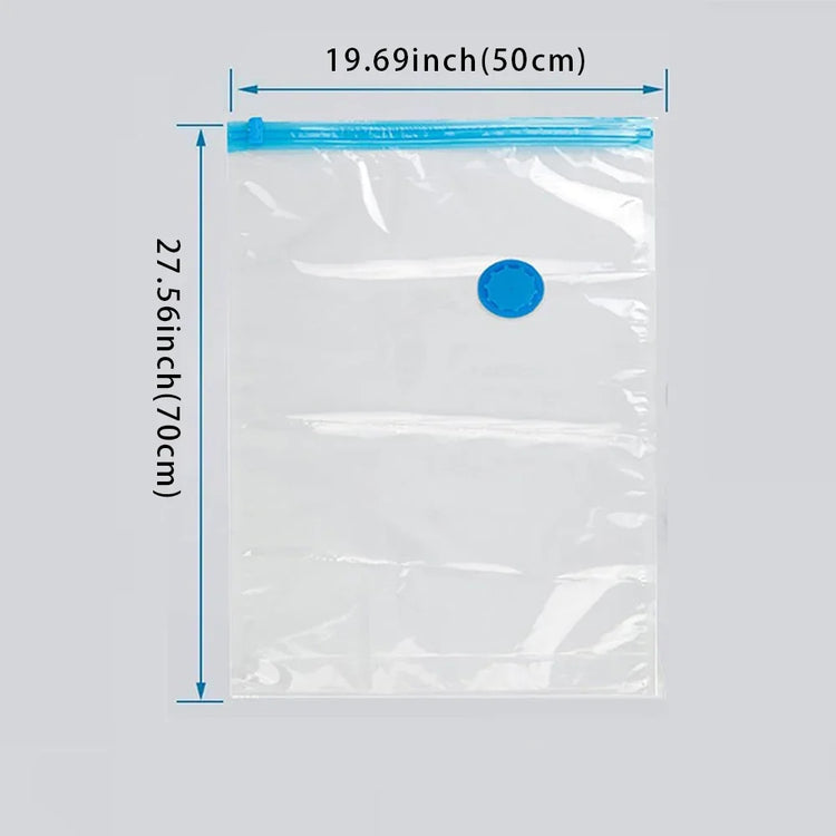 6 Pack Vacuum Storage Bags with Hand Pump Space Saver Vacuum Seal Storage Bags for Clothing Bedding Travel Lugggage Organizer