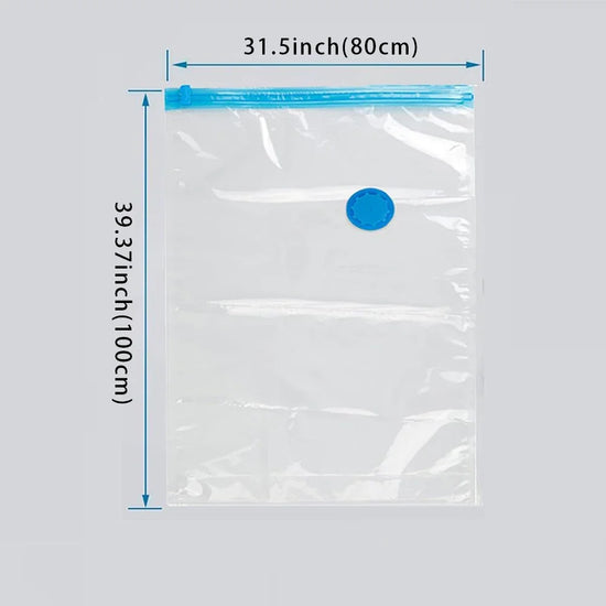 6 Pack Vacuum Storage Bags with Hand Pump Space Saver Vacuum Seal Storage Bags for Clothing Bedding Travel Lugggage Organizer