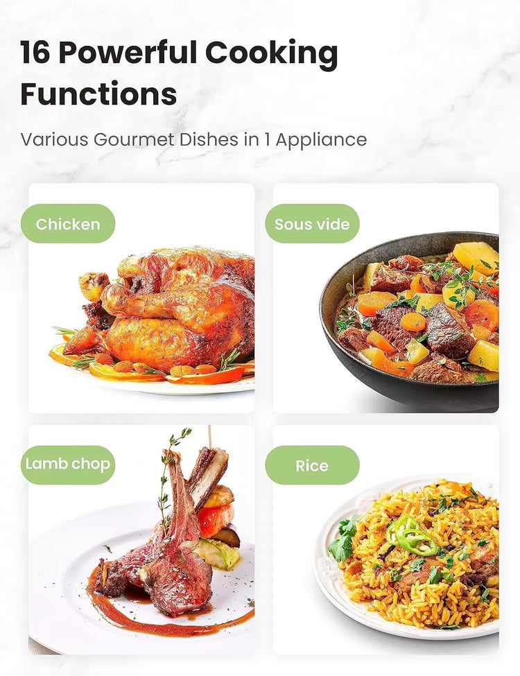 16 in 1 Electric Pressure Cooker Instant Multi Olla De Presion Non-Stick Pot Yogurt Maker Rice Cooker Slow