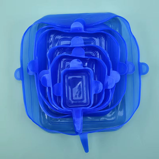 6/12/24PCS Food Silicone Cover Fresh-Keeping Stretch Lid Reusable Airtight Cap Wrap Kitchen Accessories Refrigerator Storage