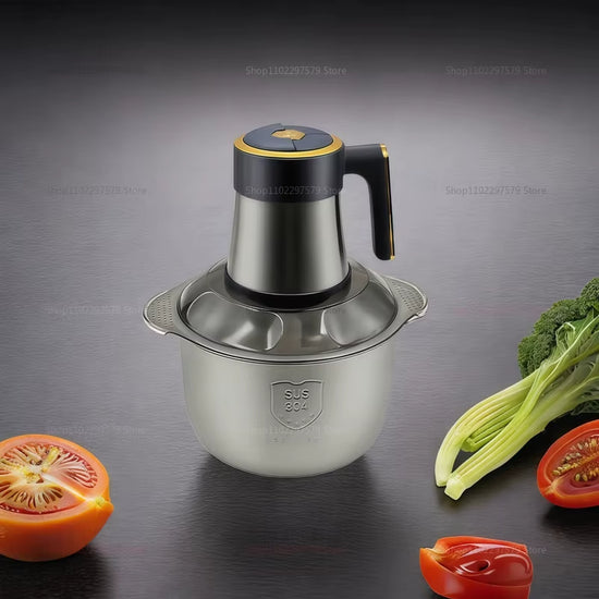 5L Electric Meat Grinder Stainless Steel Food Processor Chopper Kitchen Utensils Vegetable and Fruit Chopper Kitchens Utensil
