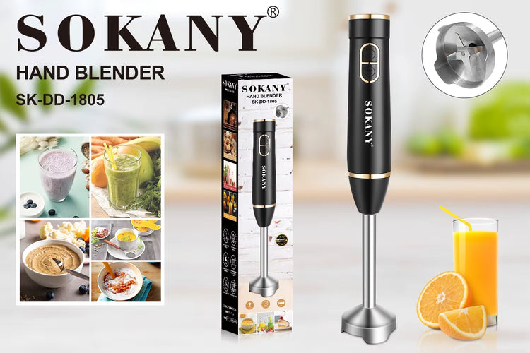 Immersion Blender Handheld,300W Multi-Purpose Hand Blender, 2 Speed Stick Blender,Black/White