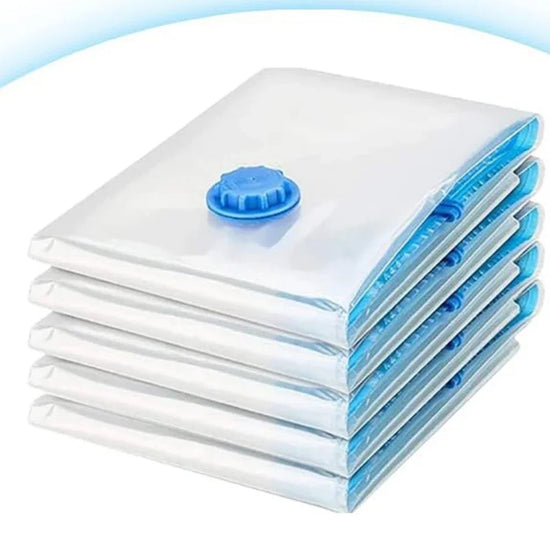 6 Pack Vacuum Storage Bags with Hand Pump Space Saver Vacuum Seal Storage Bags for Clothing Bedding Travel Lugggage Organizer