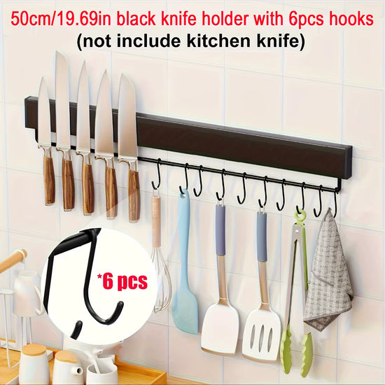 40CM 50CM Stainless Steel Knife Stand Magnetic Knife Holder Wall Block Storage Rack for Knives Kitchen Accessories Organizer