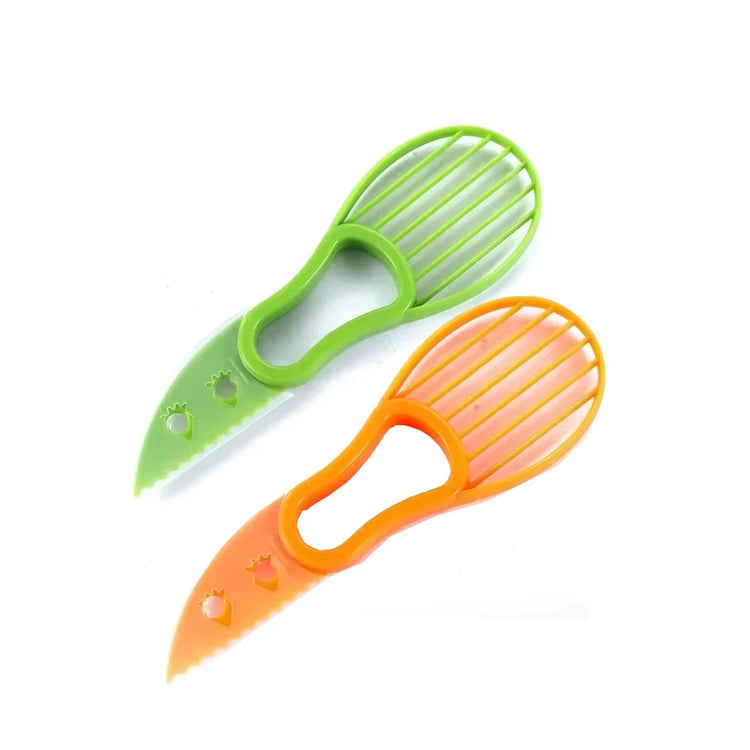 3 in 1 Avocado Slicer Shea Corer Plastic Knife Fruit Peeler Cutter Pulp Separator for Home Kitchen Gadgets Fruit Vegetable Tools