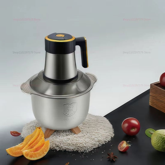 5L Electric Meat Grinder Stainless Steel Food Processor Chopper Kitchen Utensils Vegetable and Fruit Chopper Kitchens Utensil