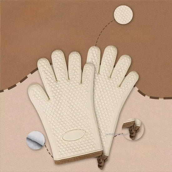 1PC Anti-Scald Thickened Silicone Gloves Heat Resistant Microwave Oven Baking Gloves BBQ Gloves Anti-Slip Heat Insulation Mitts