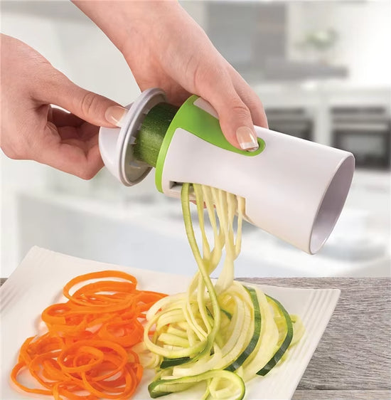 3 in 1 Vegetable Spiralizer Portable Stainless Steel Slicer Veggie Pasta and Spaghetti Maker for Low Carb Gluten Free Meals